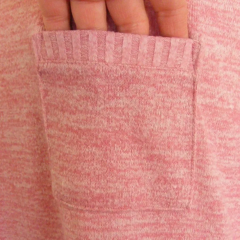 TORRID Sweater, 2/2X, Pink Space Dye, Pullover, Long sleeves, Pocket, Rayon